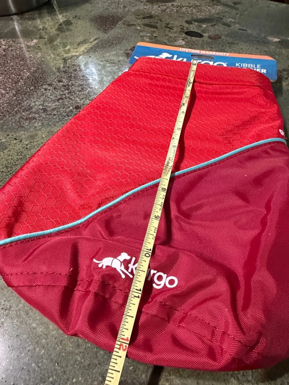 Kurgo Red Kibble Carrier with Teal Trim